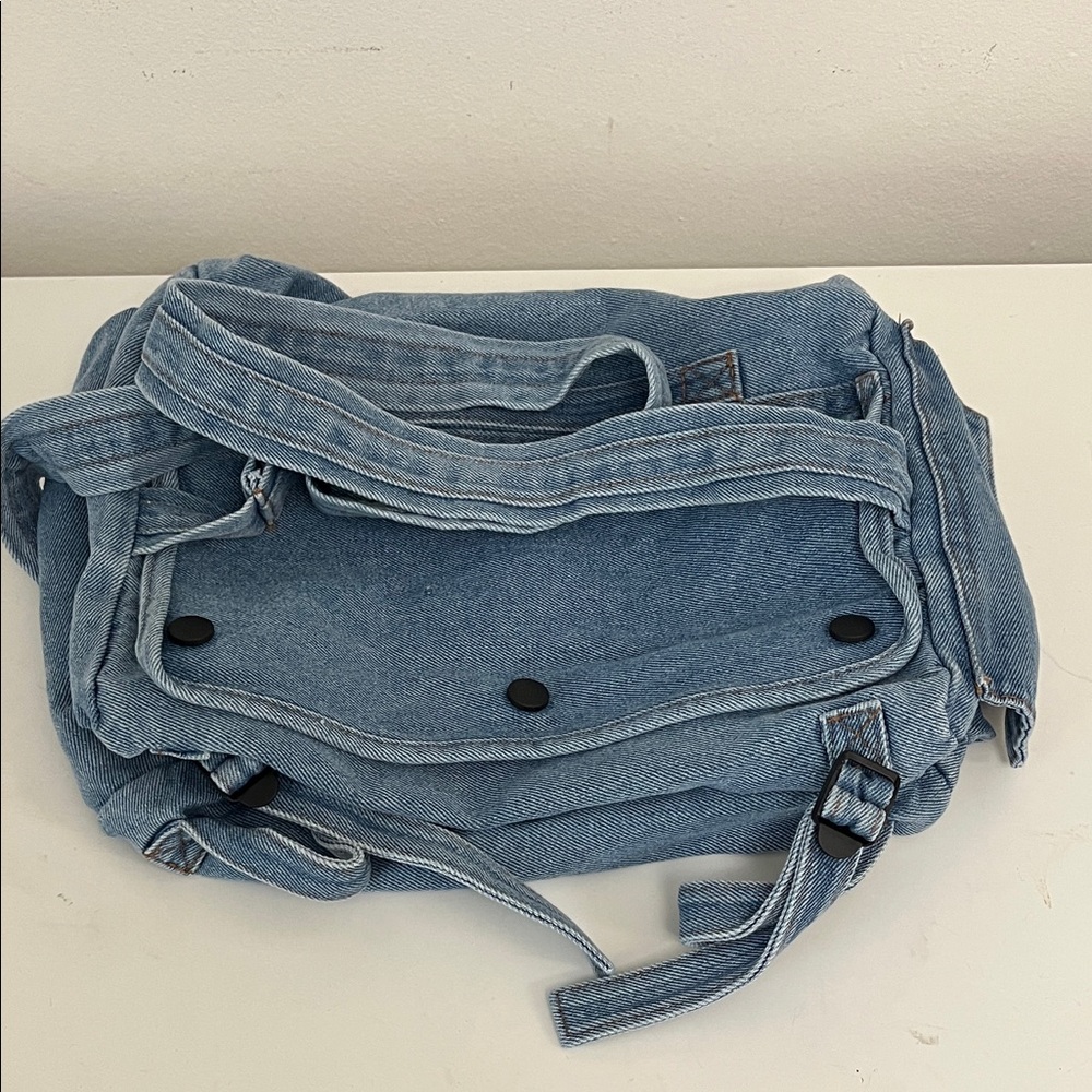 Chic Light Blue Kids Denim Bag